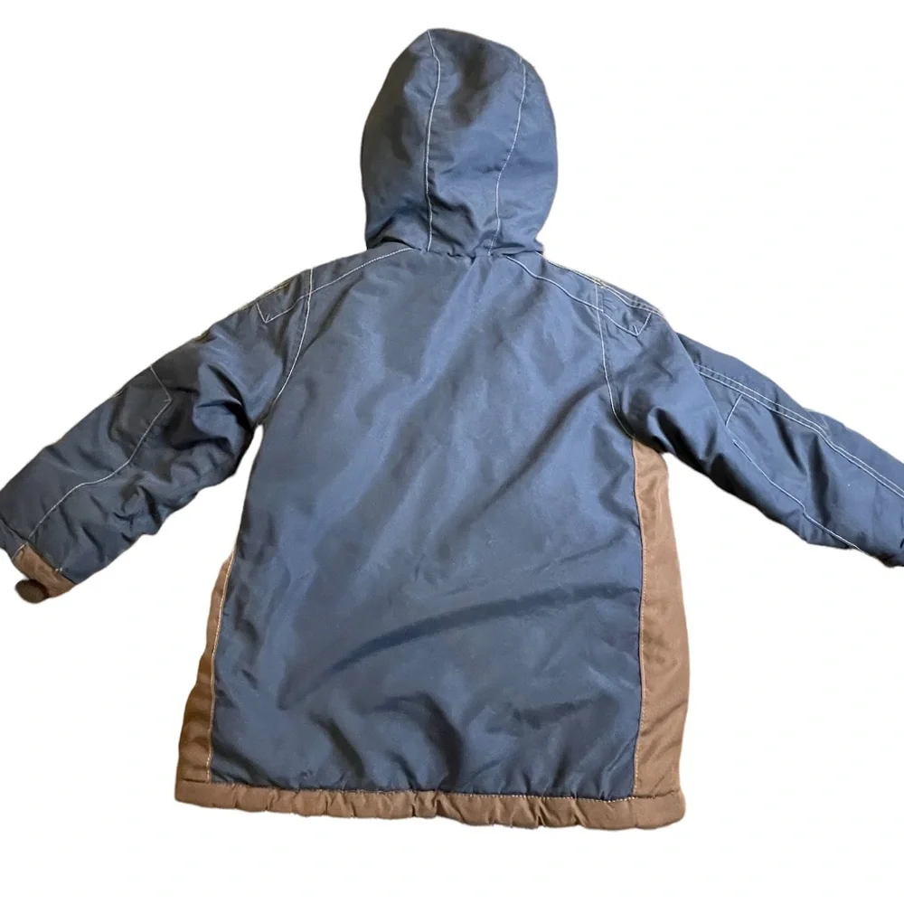 🌸 OshKosh B’gosh‎ Blue Jacket Youth Hoodie Inner Fleece OKGB Scouts Patch s…
